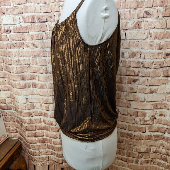 H&M Halter Tank Top Shimmery Size Small - Picture 3 of 10